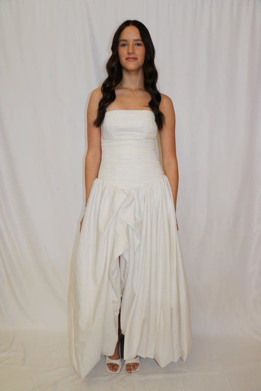 WHITE VIOLETTE BUBBLE HEM